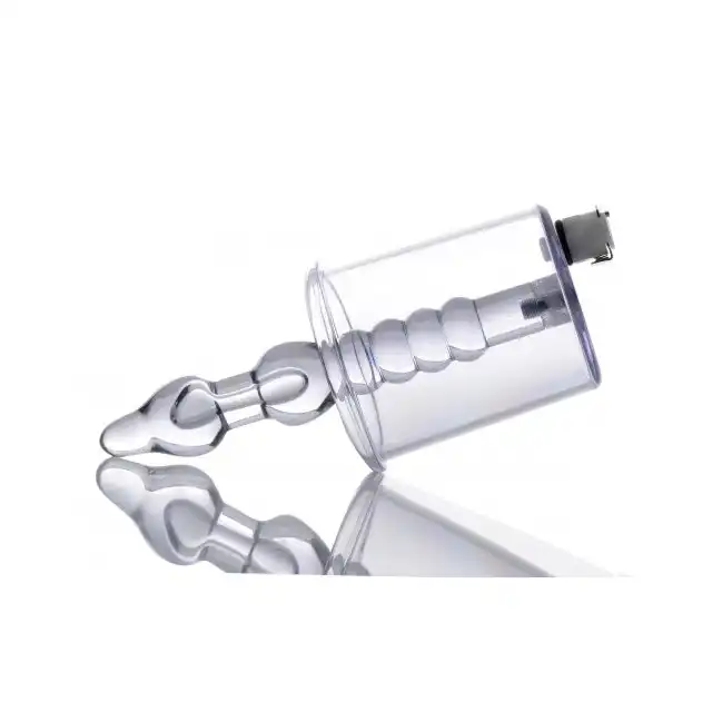 Tom Of Finland - Anal Rosebud Vacuum With Beaded Rod. Akrylowa próżniowa nakładka do zestawu pompki dla zaawansowanych, genialna do tworzenia analnej róży