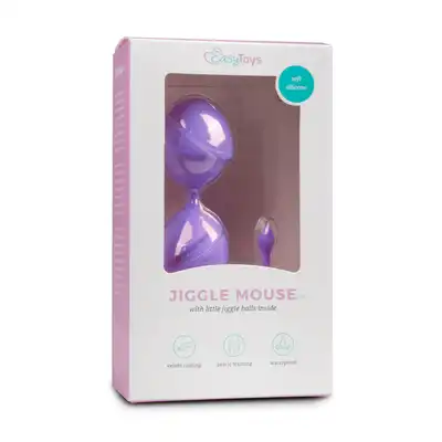 Easy Toys - Purple Double Vagina Balls - podwójne kulki. Ćwicz mięśnie Kegla i ciesz się większą przyjemnością!