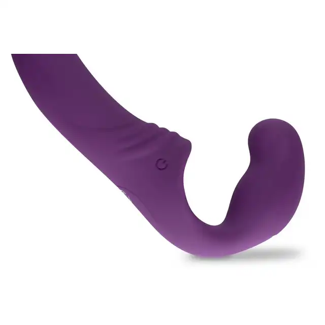Easy Toys - Strapless Strap-On Vibrator - Purple - strap - on z opcją wibracji. Idealna przyjemność na wyciągnięcie ręki