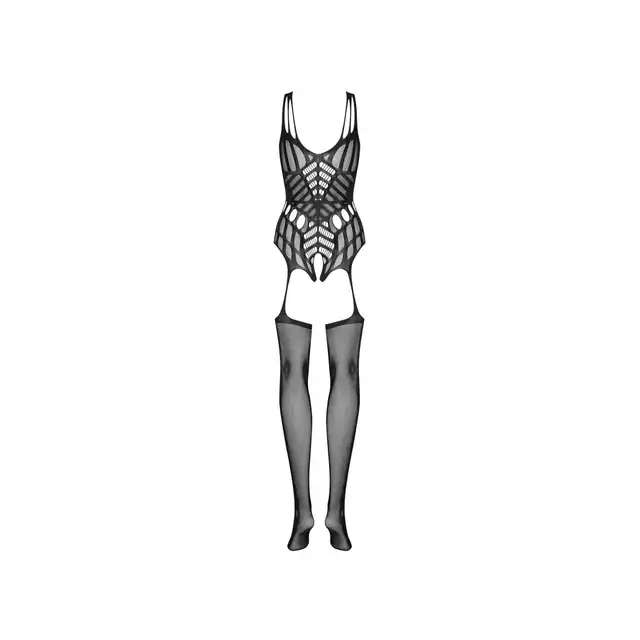 Obsessive - Bodystocking G139 S/M/L. Oryginalny i zmysłowy bodystocking z geometrycznym motywem. 