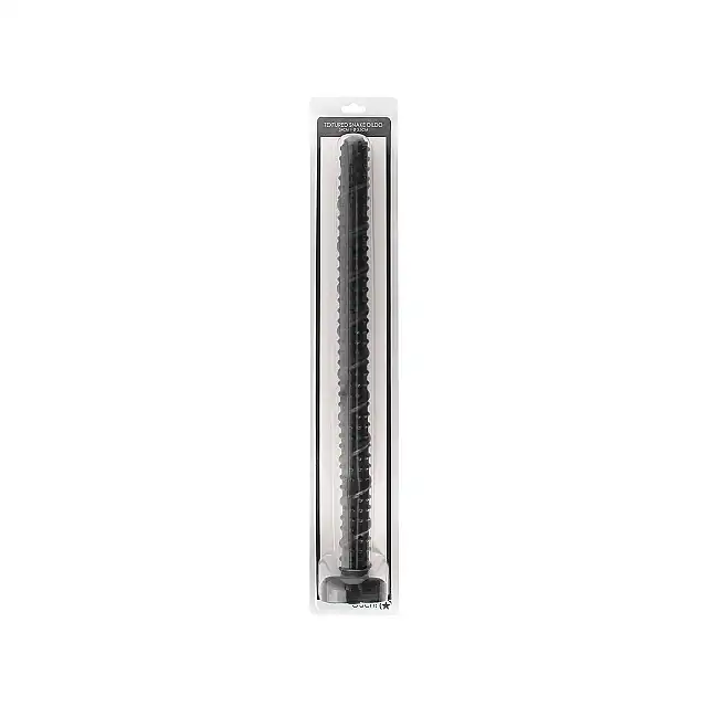 OUCH! - Ass Textured Snake Dildo 20''. Ultra długie dildo analne ze stymulującymi wypustkami i żłobieniami, głęboka i intensywna stymulacja analna