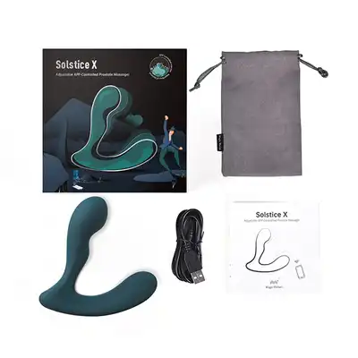 Magic Motion - Solstice X App Controlled Prostate Stimulator. Wibrujący stymulator prostaty z aplikacją, nieograniczone możliwości stymulacji z synchronizacją wideo i live