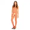 Rene Rofe Lingerie - Industrial Net bodystock Red. Intensywnie czerwony bodystocking z wycięciami na kroczu i biodrach