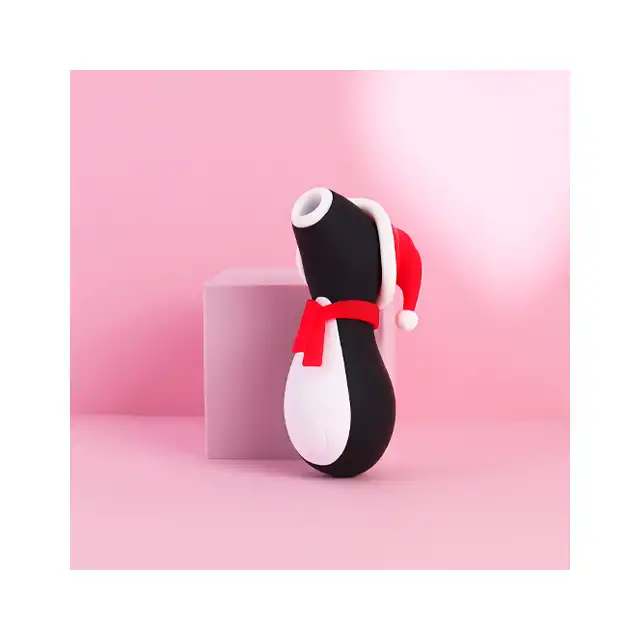 Satisfyer - Penguin Holiday Edition. Genialny stymulator ciśnieniowy, stymulacja łechtaczki ssącymi falami powietrza. Nowe, świąteczne wydanie kultowego Pingwinka, genialne na prezent pod choinkę