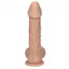 Real Safe - Berry Dildo Flesh. Realistyczne dildo z ukształtowaną teksturą i wyraźnie zaznaczonym kształtem żołędzi, mocna przyssawka w podstawie