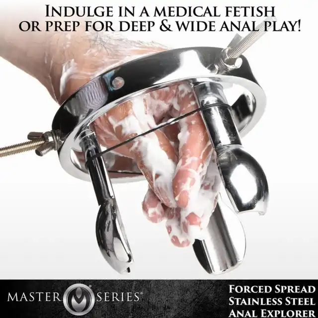 Master Series - Stainless Steel Anal Explorer. Unikatowy wziernik analny ze stali nierdzewnej z rozwarciem do 10 cm! Doskonały do fistingu. Mocne wrażenia. 