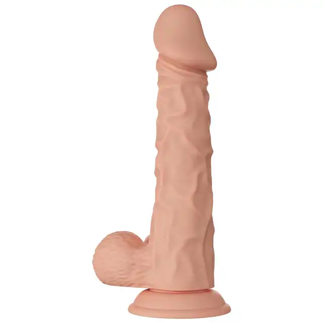 Baile - Beautiful Buraq. Realistyczne, żylaste dildo z jądrami i zarysowaną żołędzią. Podwójny, elastyczny materiał doskonale imituje ludzką skórę