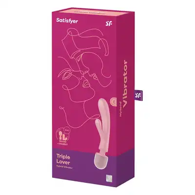 Satisfyer - Triple Lover Pink. Wibrator z króliczkiem i magiczna różdżka, potrójna stymulacja to trzy razy więcej przyjemności