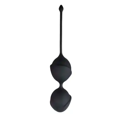 Easy Toys - Black Double Vagina Balls - podwójne kulki. Ćwicz mięśnie Kegla i ciesz się większą przyjemnością!