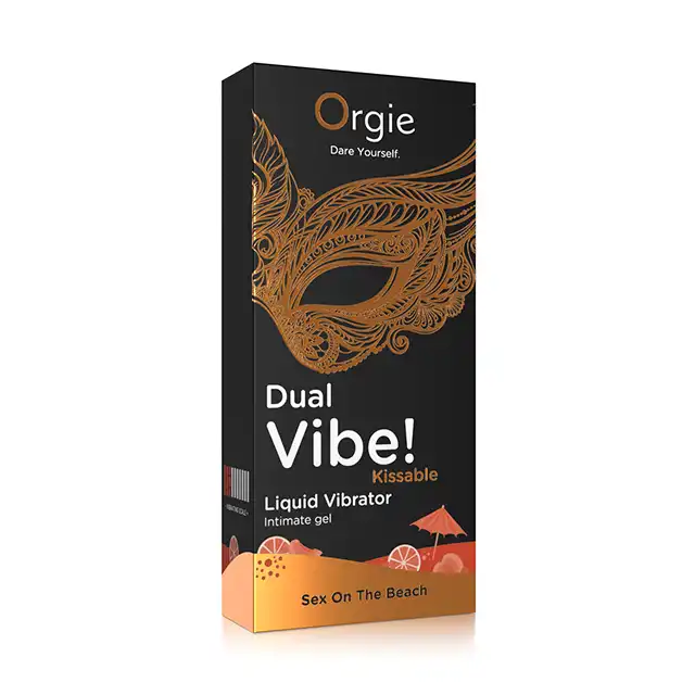 Orgie - Dual Vibe! Sex On The Beach. Ekscytujący i nadający się do całowania żel z amazońskimi składnikami roślinnymi i pysznym smakiem koktajlu Sex On The Beach