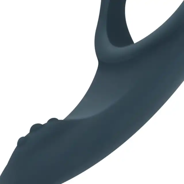 Boners  - Triple Cockring USB. Potrójny, wibrujący ring na penisa ze stymulującą wypustką. Doznania dla obydwojga