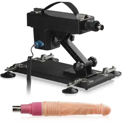 SSD Erotica - Sex Machine Vibrator. Kompaktowa sex maszyna do 420 ruchów na minutę. Mega doznania. W zestawie realistyczne dildo 19,5 cm