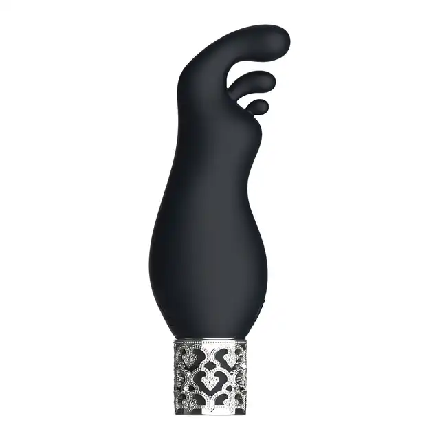 Royal Games - Exquisite Black. Luksusowy wibrator do łechtaczki z potrójną, innowacyjną końcówką. Połączenie elegancji i szalonej rozkoszy