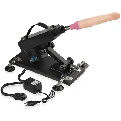 SSD Erotica - Sex Machine Vibrator. Kompaktowa sex maszyna do 420 ruchów na minutę. Mega doznania. W zestawie realistyczne dildo 19,5 cm