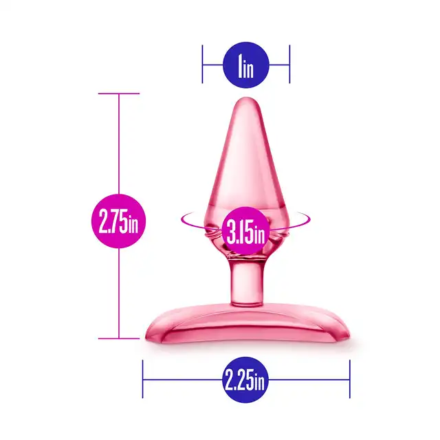 Play With Me – Jolly Plug Pink. Różowa, mała wtyczka analna z szeroką podstawą wykonana z elastycznego, miękkiego TPE
