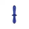 Satisfyer - Double Crystal Light Blue. Dwustronne dildo ze szkła borokrzemowego odpornego na pękanie. Uniwersalne zastosowanie z wykonaniem na najwyższym poziomie