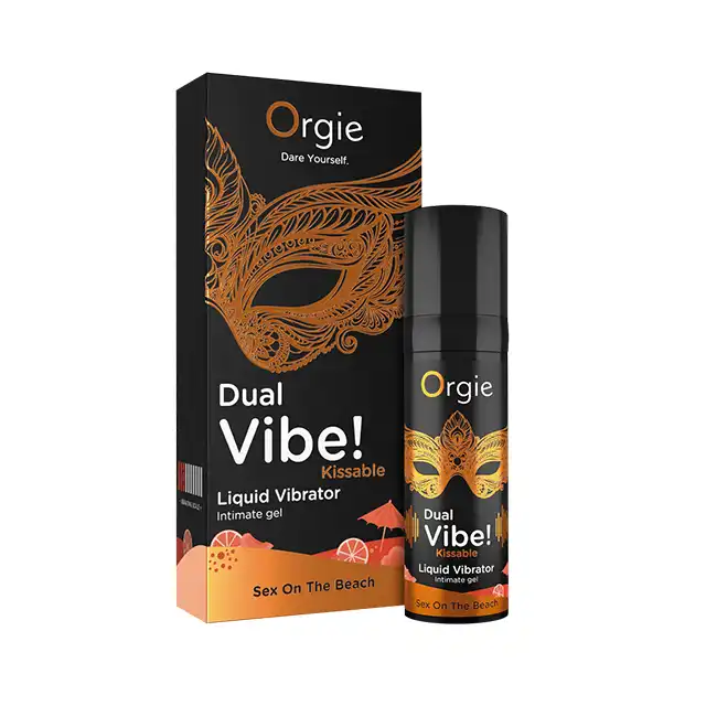 Orgie - Dual Vibe! Sex On The Beach. Ekscytujący i nadający się do całowania żel z amazońskimi składnikami roślinnymi i pysznym smakiem koktajlu Sex On The Beach