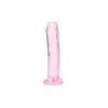 RealRock - Crystal Clear 6" Pink. Realistyczne dildo z przyssawką w podstawie, przezroczysty materiał o delikatnym różowym zabarwieniu