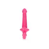 RealRock - Strapless Strap-On Neon Pink. Różowy strapon bezuprzężowy o realistycznej żołędzi, do jednoczesnej stymulacji obojgu partnerów