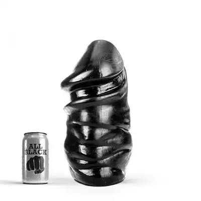 All Black - AB 60, 17cm średnicy. Duże dildo o elastycznym materiale i mocno pofałdowanej strukturze. Zapewnia uczucie całkowitego wypełnienia