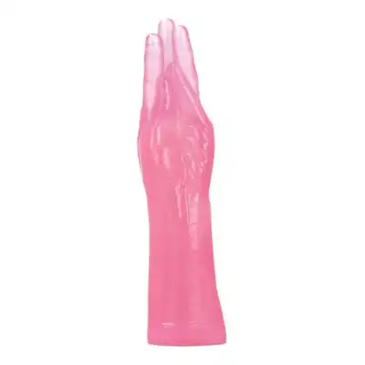 Toyz4Lovers – Mania  Transparent Pink. Różowe, przejrzyste dildo w kształcie ręki do fistingu. 28 cm długości, 6 cm średnicy