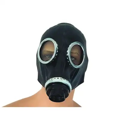 MOI - Full Rubber Gas Mask. Erotyczna maska gazowa, design oryginalnej rosyjskiej maski. Doskonała do zabaw BDSM i kontroli oddechu, genialny gadżet do fetyszowej kolekcji 