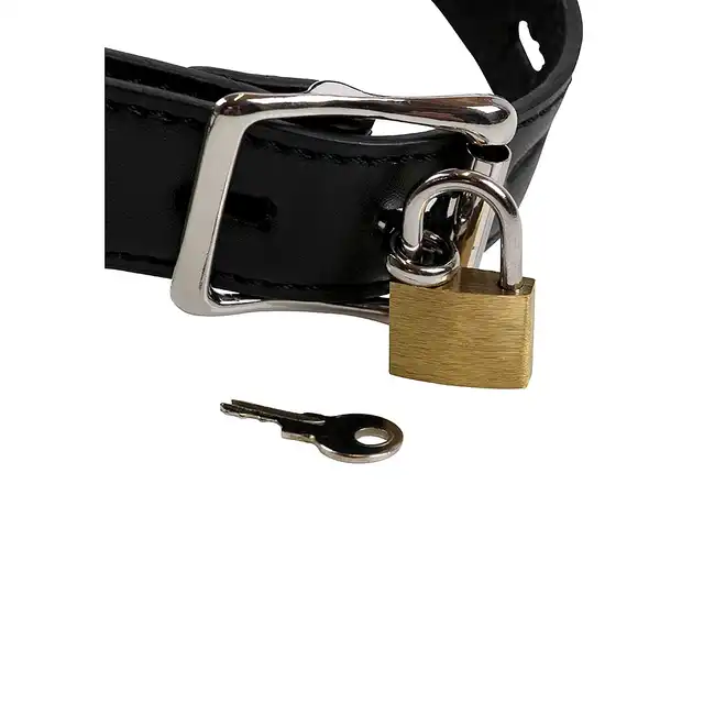 Ouch! - Open Mouth Gag Head Harness with Plug - harness na głowę z gagiem w postaci zatyczki 