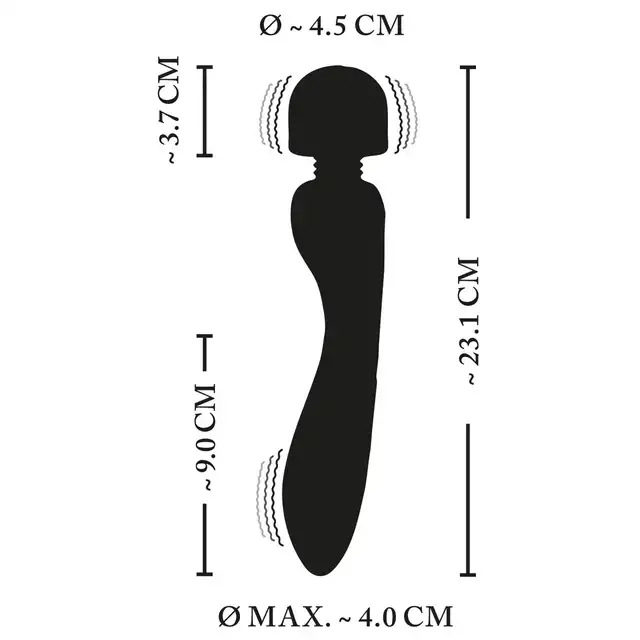 Xou Xou -  E-Stim Wand &amp; Vibrator. Niesamowita magiczna różdżka 2 w 1. Wibracje i elektrostymulacja. Dwa zakończenia!
