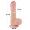 LoveToy - Sliding Skin Dual Layer Dong 7`. Elastyczne dildo o realistycznym designie z technologią podwójnej gęstości i mocną przyssawką