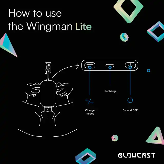 Blowcast - Wingman Lite Automatic Masturbator. Nowoczesny masturbator z uchwytem na telefon. Naturalistyczne doznania z najnowszymi technologiami