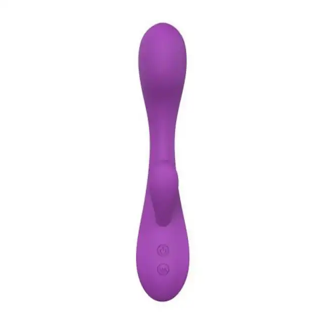 Elys – Convex Rabbit USB. Silikonowy, fioletowy wibrator z króliczkiem do stymulacji łechtaczki i punktu G. 9 trybów wibracji