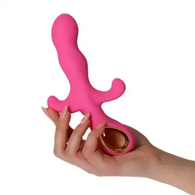 Toyz4Lovers - Handy Three Feel Vibrator - potrójny wibrator z silikonu premium. Różowy