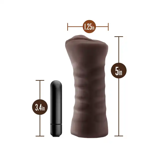 Hot Chocolate - Brianne Chocolate. Realistyczny masturbator z cyberskóry. Wibrujący bullet dla intensywnych doznań. Doskonała jakość i realistyczny odlew!
