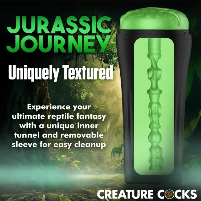 Creature Cocks - Raptor Reptile Masturbator. Gadzi masturbator o fantazyjnym stymulacyjnym wnętrzu z licznymi wypustkami i żłobieniami, kusi zmysły i przenosi przyjemność na nowy poziom