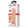 Baile - Beautiful Buraq. Realistyczne, żylaste dildo z jądrami i zarysowaną żołędzią. Podwójny, elastyczny materiał doskonale imituje ludzką skórę