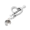 Kiotos - Nipple Clamps Heart Shaped Spring. Metalowe klamerki na sutki w kształcie serduszek. Mechanizm sprężynowy i dzwoneczki