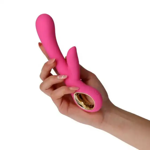 Toyz4Lovers - Handy Petal Grip Rabbit Vibrator - wibrator z króliczkiem i szerszym końcem do stymulacji punktu G