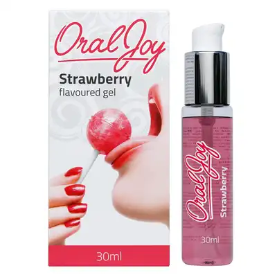 Cobeco - Oral Joy Strawberry. Smakowy lubrykant do seksu oralnego o smaku i zapachu słodkiej truskawki, odkryj seks oralny na nowo