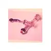 Glaze Glass - Rosebud Spiral G-spot Dildo. Teksturowane  spiralnie różowe szklane dildo do stymulacji punktu G ozdobione szklaną różyczką