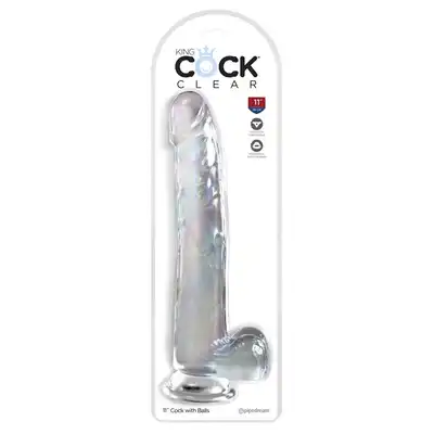 KingCockClear 11 w balls Clear