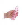 RealRock - Crystal Clear 6" Pink. Realistyczne dildo z przyssawką w podstawie, przezroczysty materiał o delikatnym różowym zabarwieniu