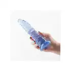Fantasia - Nymph. Niebieskie, transparentne dildo o żebrowanej powierzchni. Niesamowita stymulacja i fantazyjny design!