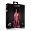 Ouch! - Bodystocking with Halterneck XS/XL. Neonowy bodystocking z ponętnymi wycięciami i otwartym krokiem, świecące w ciemności