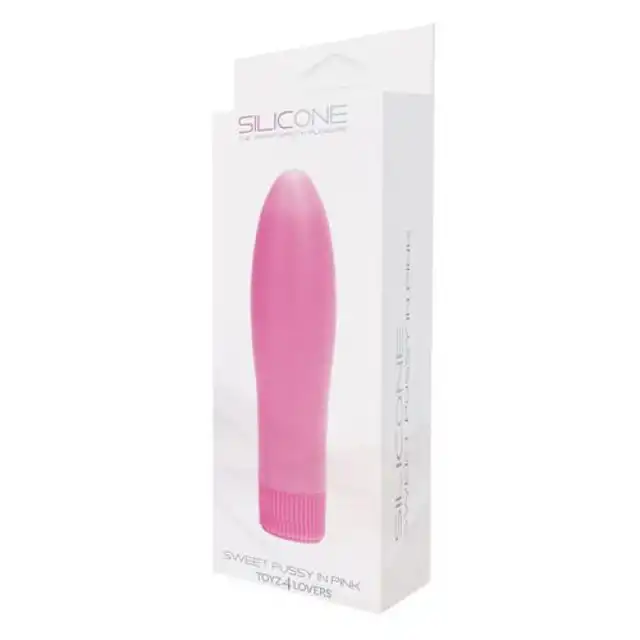 Toyz4Lovers - Silicone Vibrator sweet pussy in - silikonowy wibrator o klasycznym kształcie. Różowy