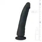 Easy Toys - Suction Cup Dildo Black - realistyczne, czarne dildo! Przyjemna zabawa bez użycia rąk