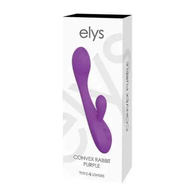 Elys – Convex Rabbit USB. Silikonowy, fioletowy wibrator z króliczkiem do stymulacji łechtaczki i punktu G. 9 trybów wibracji
