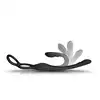 Rocks Off - The-Vibe 2 Prostate Vibrator with Remote Control. Nowoczesny, czarny stymulator prostaty z podwójnym ringiem i pilotem 