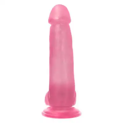  Toyz4Lovers - Fulvio Transparent Pink. Duże, realistyczne, różowe dildo z przyssawką i wyraźną główką. 31 cm długości, 8 cm średnicy