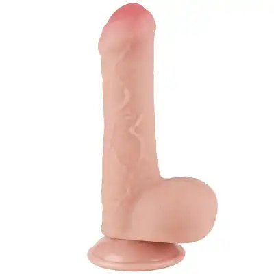 LoveToy - Sliding Skin Dual Layer Dong 7`. Elastyczne dildo o realistycznym designie z technologią podwójnej gęstości i mocną przyssawką