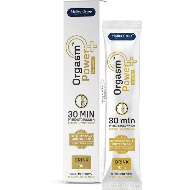 Medica Group - Orgasm Power for Women 10ml. Saszetka płynu dla kobiet na wzrost podniecenia, wielokrotne orgazmy i podniesienie poziomu libido
